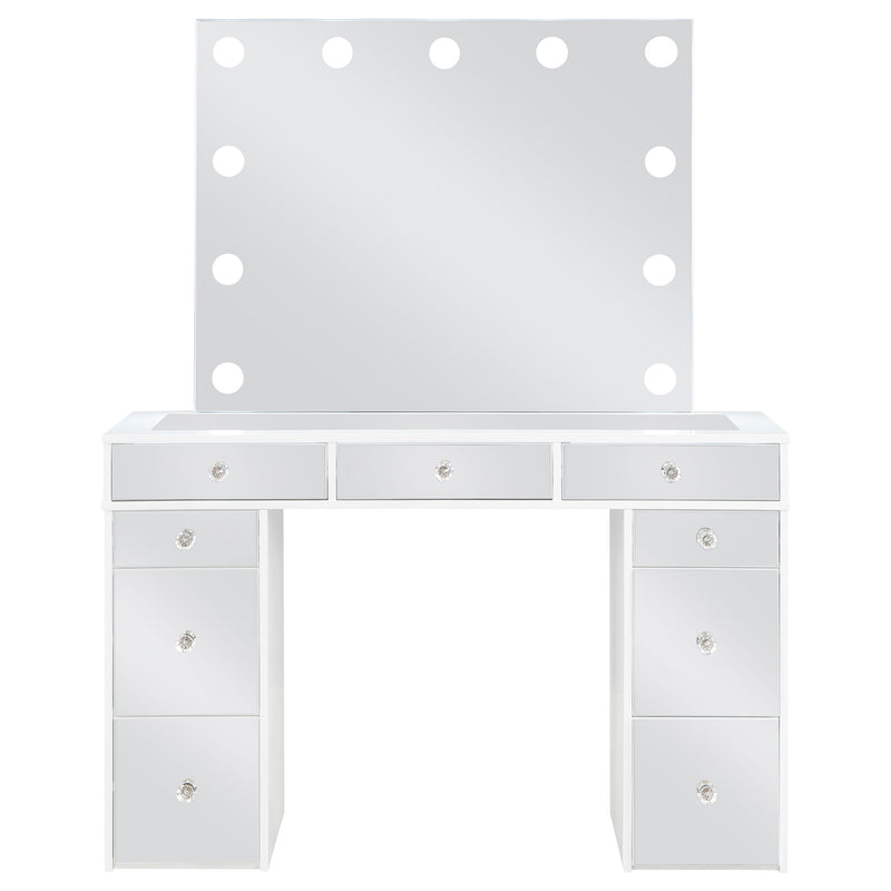 Regina Makeup Vanity Table with LED Mirror and Stool - Furniture City (CA)l