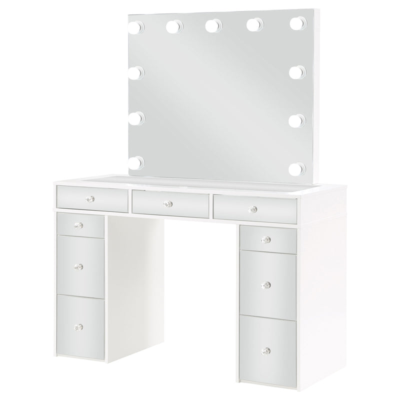 Regina Makeup Vanity Table with LED Mirror and Stool - Furniture City (CA)l