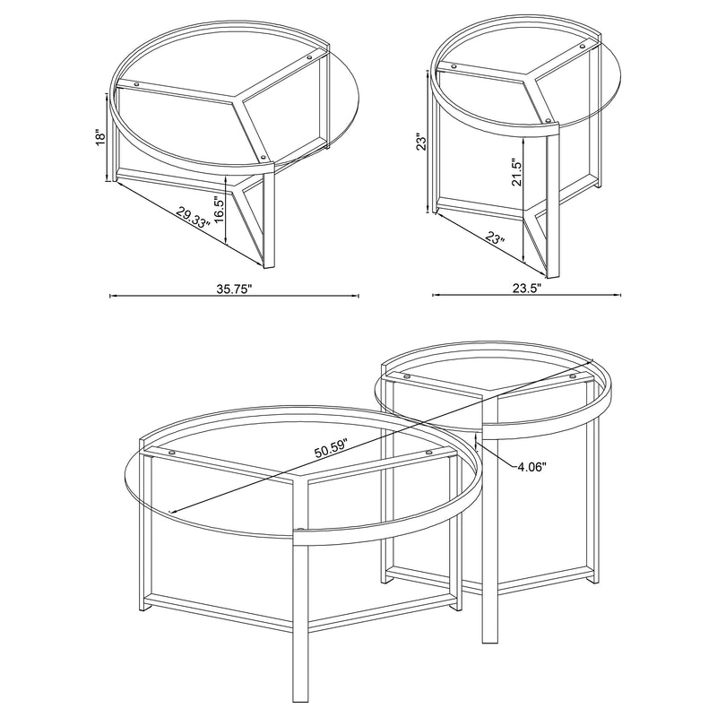 Delia Nesting Coffee Table - Furniture City (CA)l