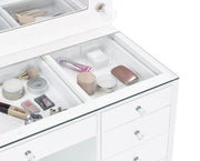 Acena Makeup Vanity Table with LED Mirror - Furniture City (CA)l