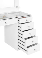 Acena Makeup Vanity Table with LED Mirror - Furniture City (CA)l