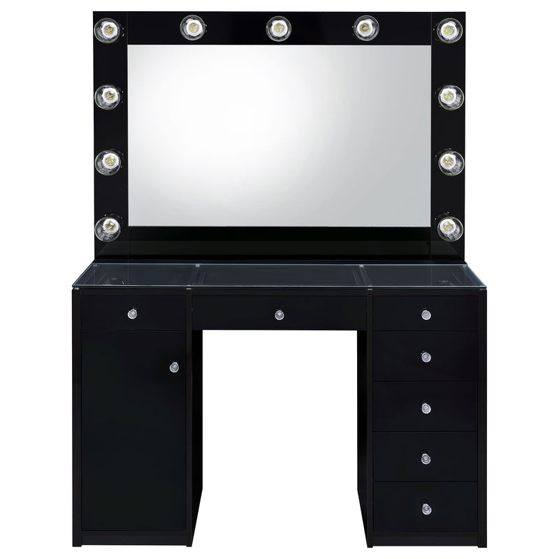 Acena Makeup Vanity Table with LED Mirror - Furniture City (CA)l