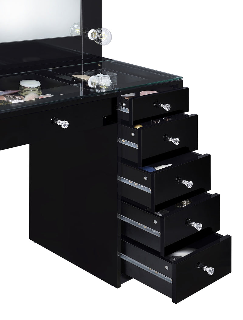 Acena Makeup Vanity Table with LED Mirror - Furniture City (CA)l