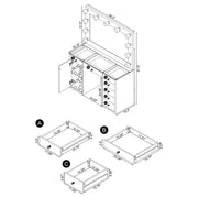 Acena Makeup Vanity Table with LED Mirror - Furniture City (CA)l