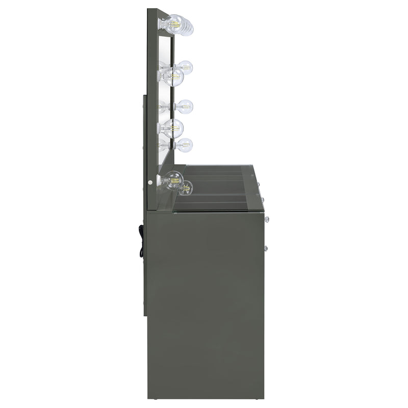 Acena Makeup Vanity Table with LED Mirror - Furniture City (CA)l