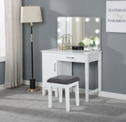 Elijah Makeup Vanity Table with LED Mirror and Stool - Furniture City (CA)l