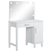 Elijah Makeup Vanity Table with LED Mirror and Stool - Furniture City (CA)l