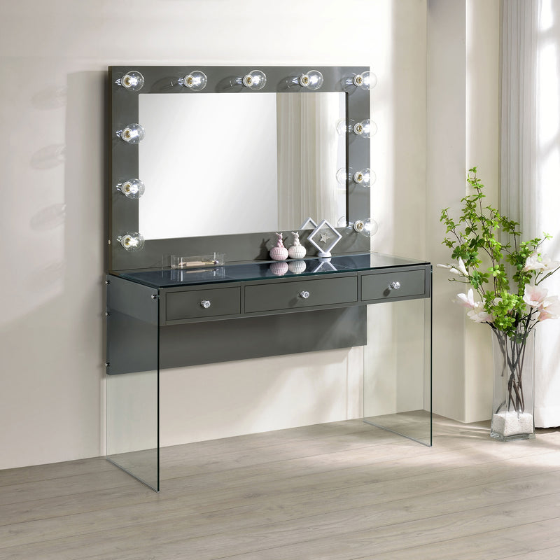 Afshan Makeup Vanity Table with LED Mirror - Furniture City (CA)l