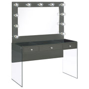 Afshan Makeup Vanity Table with LED Mirror - Furniture City (CA)l
