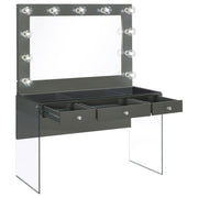Afshan Makeup Vanity Table with LED Mirror - Furniture City (CA)l