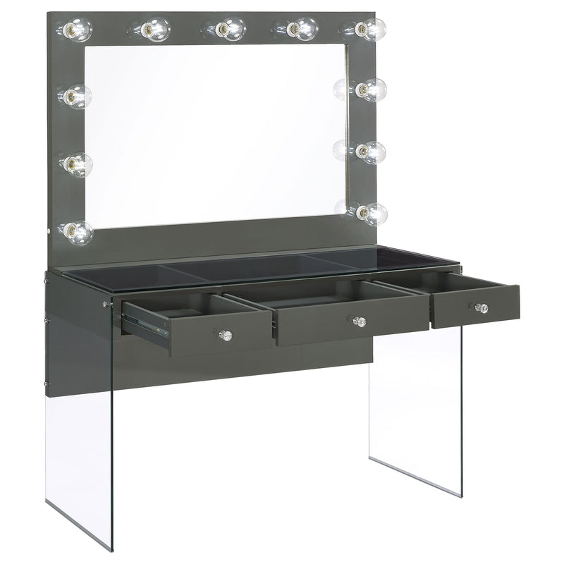 Afshan Makeup Vanity Table with LED Mirror - Furniture City (CA)l