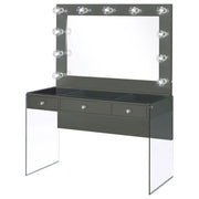Afshan Makeup Vanity Table with LED Mirror - Furniture City (CA)l