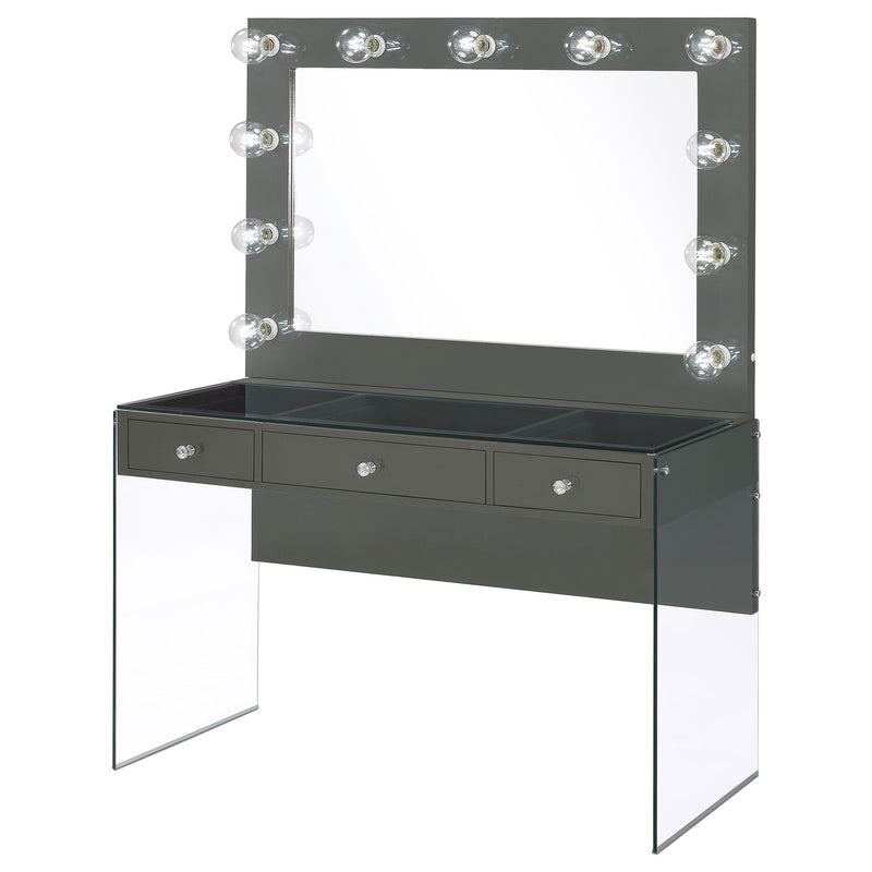 Afshan Makeup Vanity Table with LED Mirror - Furniture City (CA)l