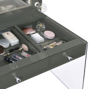 Afshan Makeup Vanity Table with LED Mirror - Furniture City (CA)l