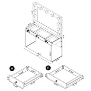 Afshan Makeup Vanity Table with LED Mirror - Furniture City (CA)l