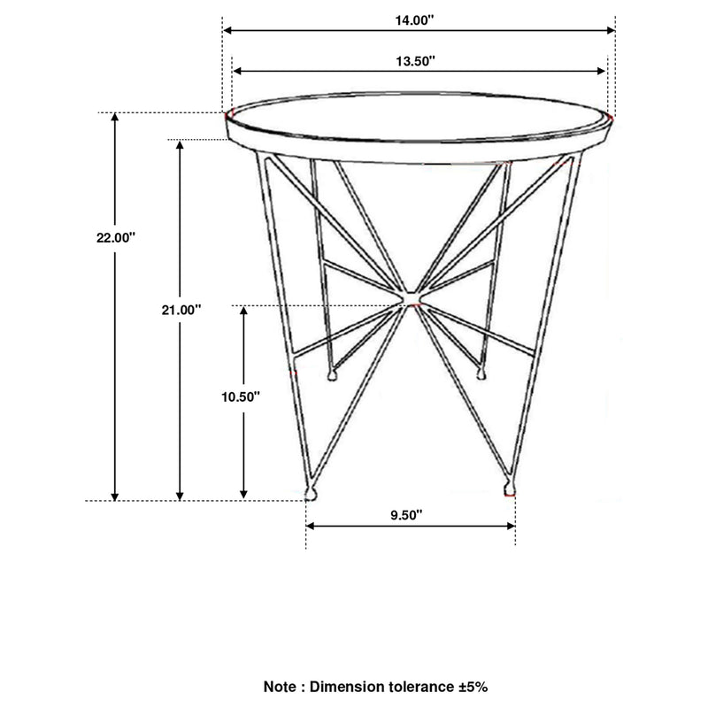 Eliska Side Table - Furniture City (CA)l