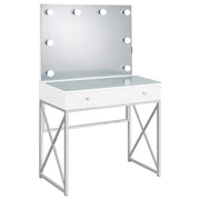Eliza Makeup Vanity Table with LED Mirror and Stool - Furniture City (CA)l