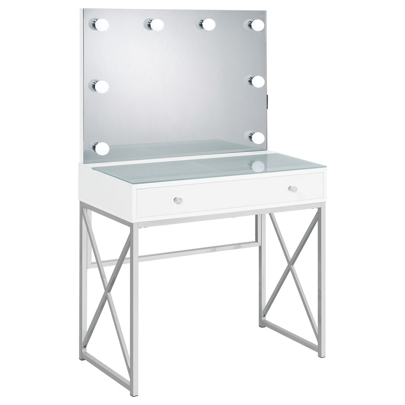 Eliza Makeup Vanity Table with LED Mirror and Stool - Furniture City (CA)l