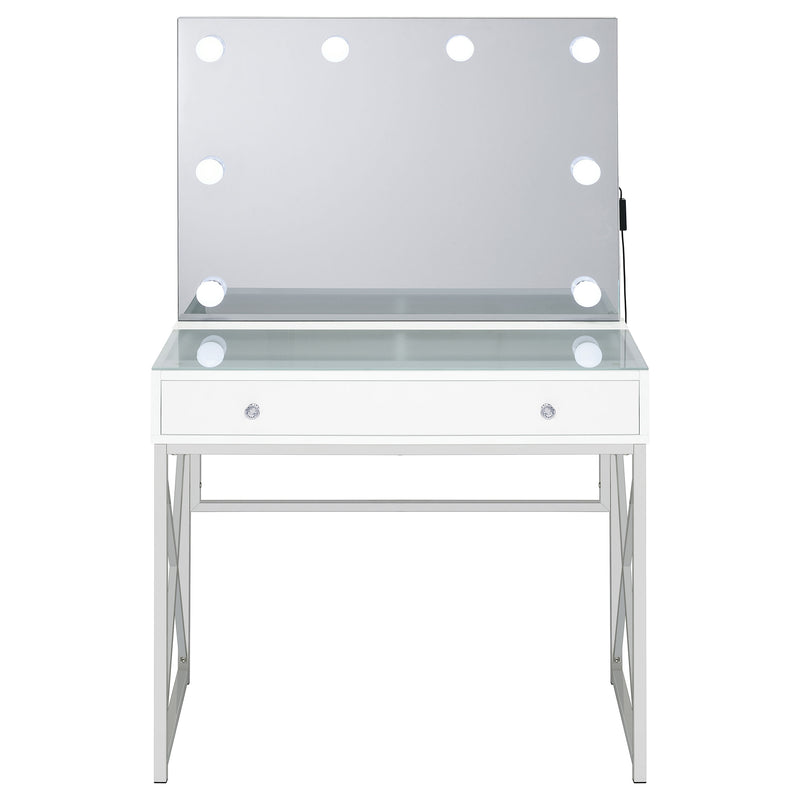 Eliza Makeup Vanity Table with LED Mirror and Stool - Furniture City (CA)l