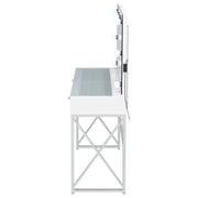 Eliza Makeup Vanity Table with LED Mirror and Stool - Furniture City (CA)l