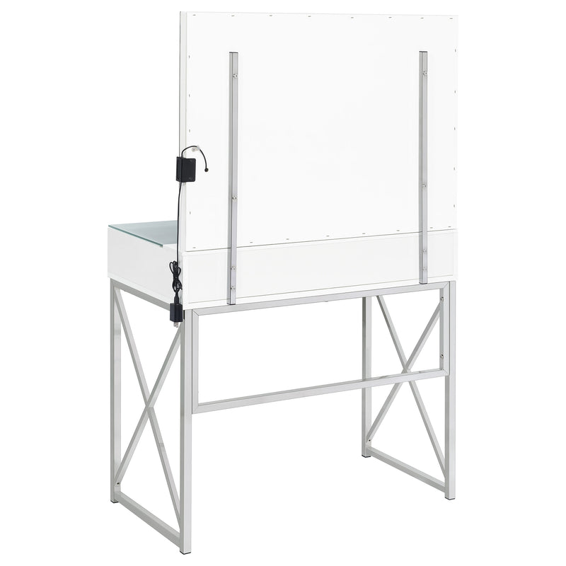 Eliza Makeup Vanity Table with LED Mirror and Stool - Furniture City (CA)l