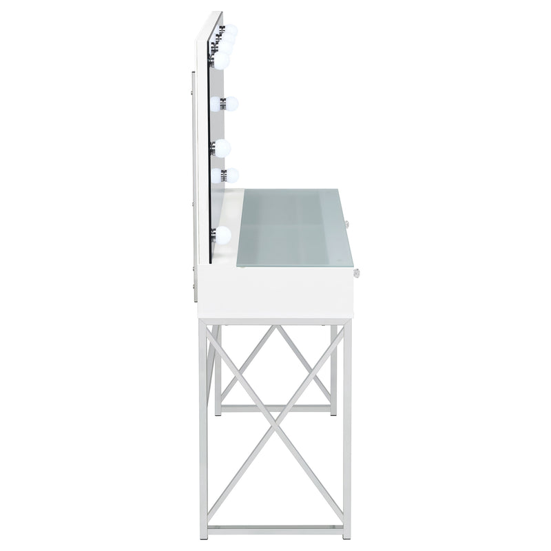 Eliza Makeup Vanity Table with LED Mirror and Stool - Furniture City (CA)l