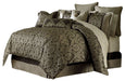 AICO Imperial 9-pc Queen Comforter Set in Bronze image