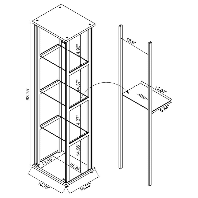 Cyclamen Curio Cabinet - Furniture City (CA)l