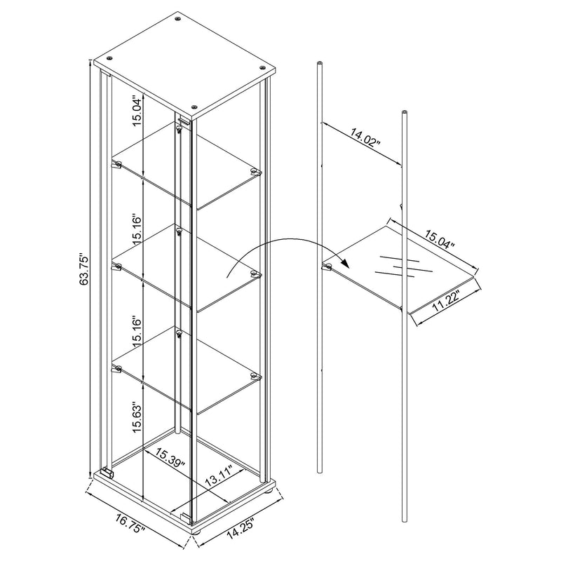 Bellatrix Curio Cabinet - Furniture City (CA)l
