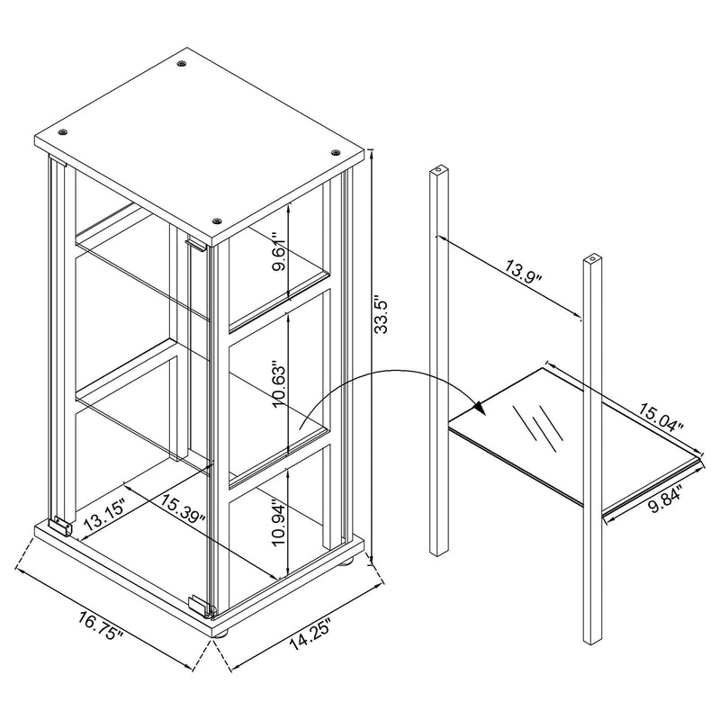 Cyclamen Curio Cabinet - Furniture City (CA)l