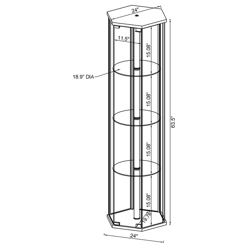 Zahavah Curio Cabinet - Furniture City (CA)l