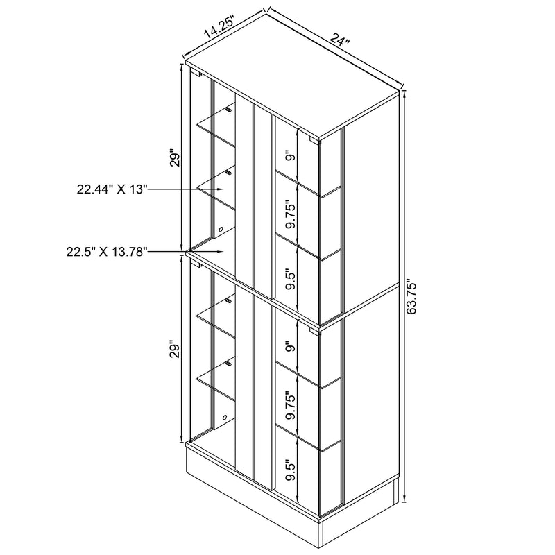 Cabra Curio Cabinet with LED Lighting