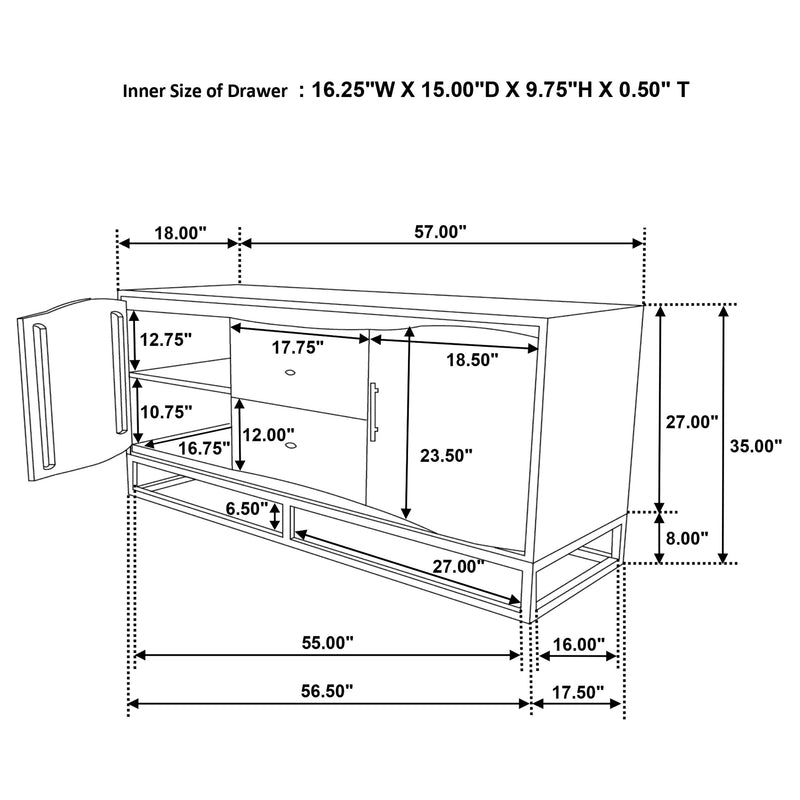 Zara Accent Cabinet - Furniture City (CA)l