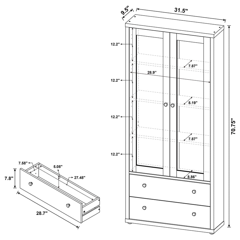 Hawthorne Tall Display Cabinet - Furniture City (CA)l