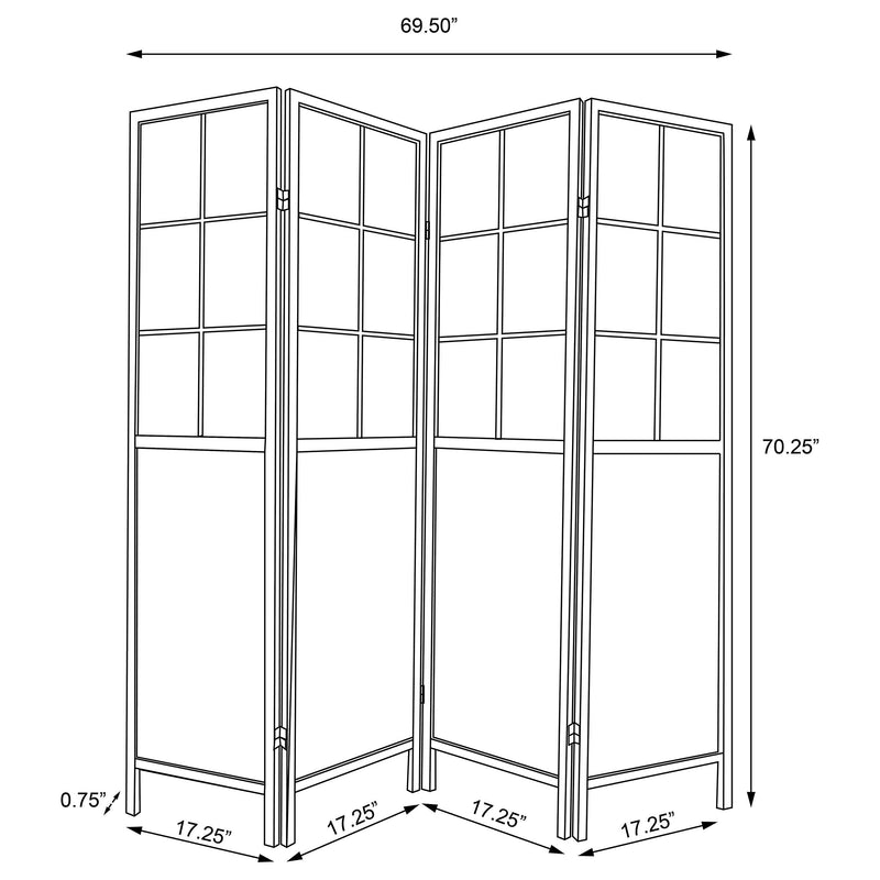 Edwards Four-Panel Room Divider - Furniture City (CA)l