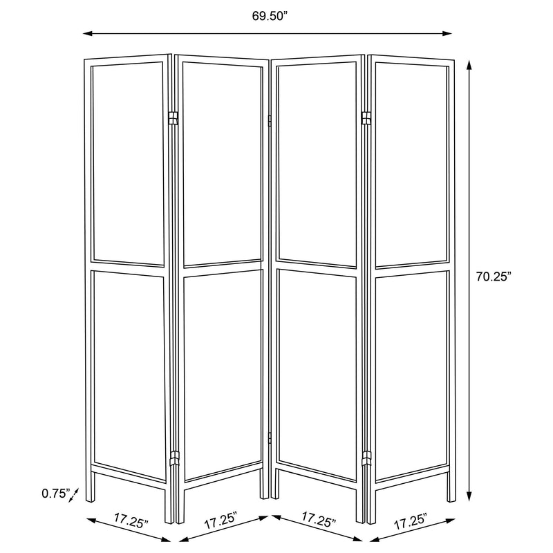 Deepika Four-Panel Room Divider - Furniture City (CA)l