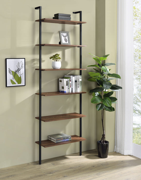 Owens 96-inch 4-shelf Storage Wall Bookshelf Walnut