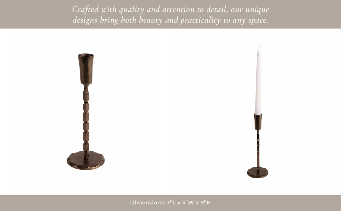 9x3-forged-cast-iron-taper-holder-matte-bronze-10