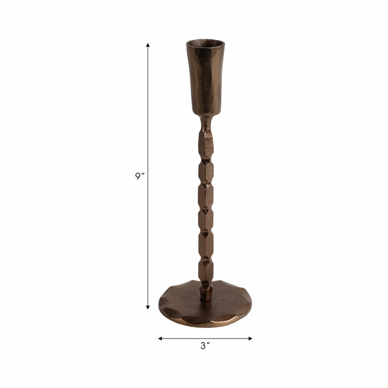 9x3-forged-cast-iron-taper-holder-matte-bronze-8