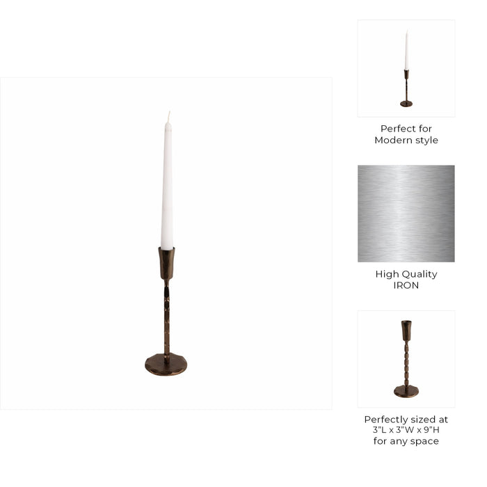 9x3-forged-cast-iron-taper-holder-matte-bronze-9