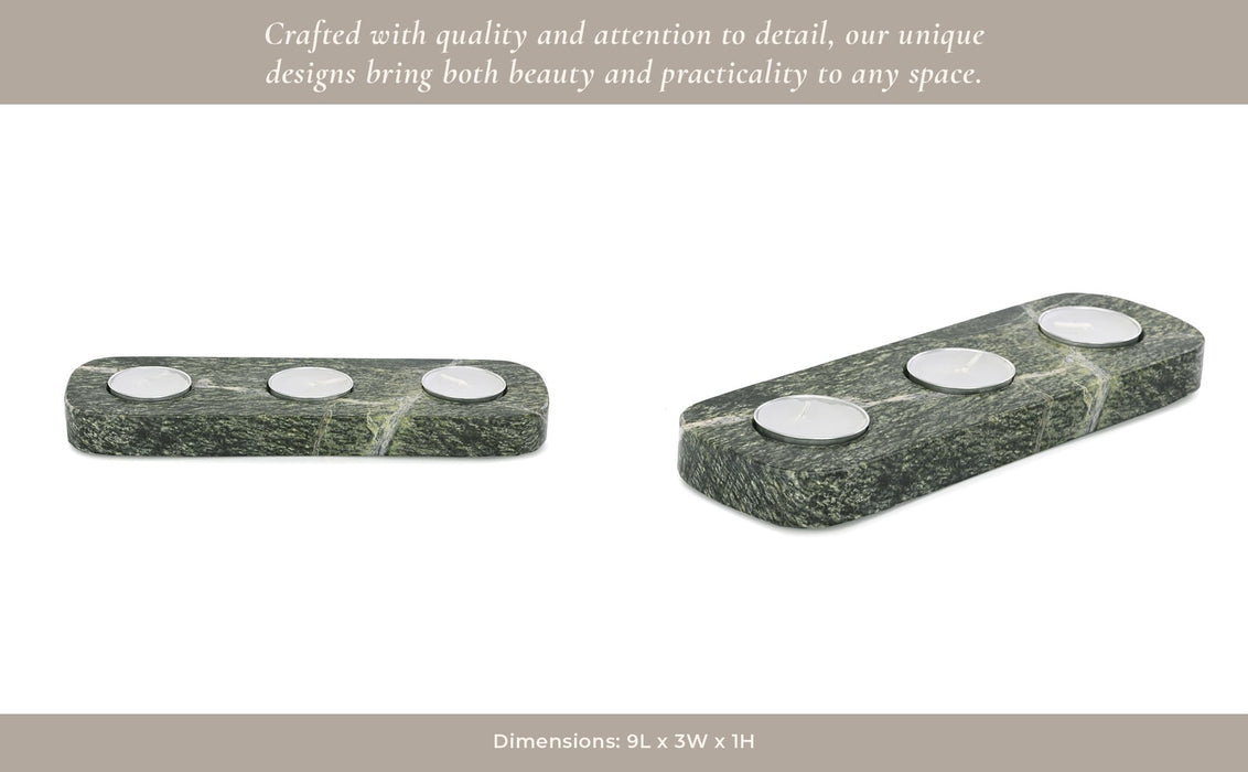 9x3-marble-3-tealight-holder-forest-green-9