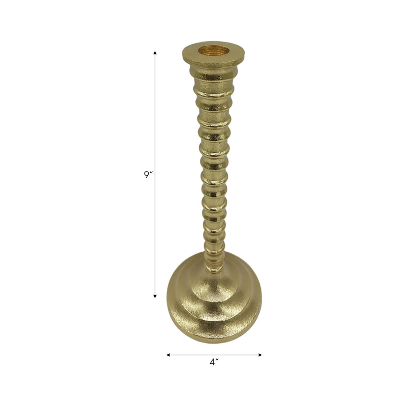 9x4-ribbed-metal-taper-holder-gold-1