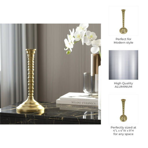 9x4-ribbed-metal-taper-holder-gold-2