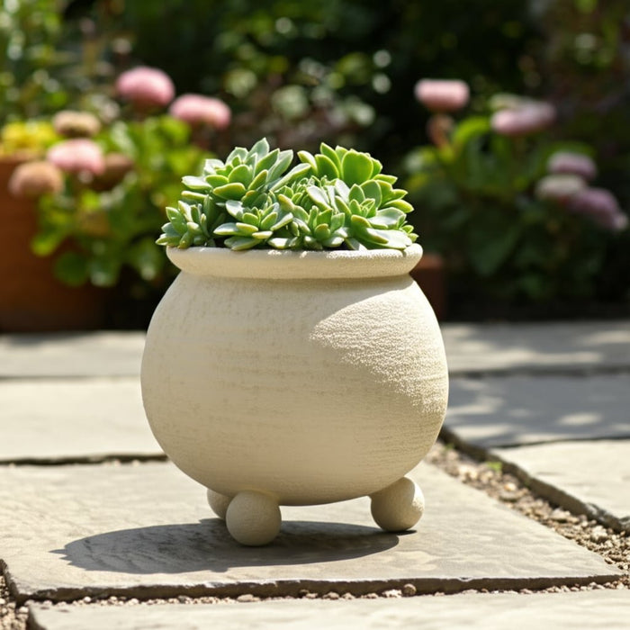 9x9-textured-rounded-planter-on-ball-feet-ivory-8