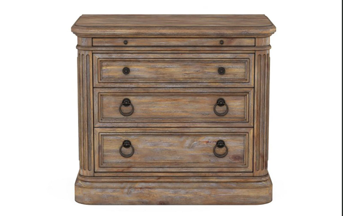 Furniture Architrave Nightstand in Rustic Pine