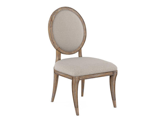 Furniture Architrave Oval Side Chair in Rustic Pine (Set of 2) image