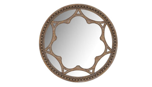 Furniture Architrave Round Mirror in Rustic Pine image