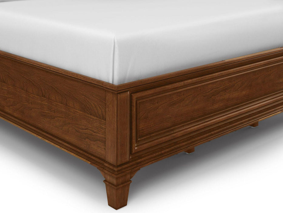 Furniture Newel King Panel Bed in Medium Cherry