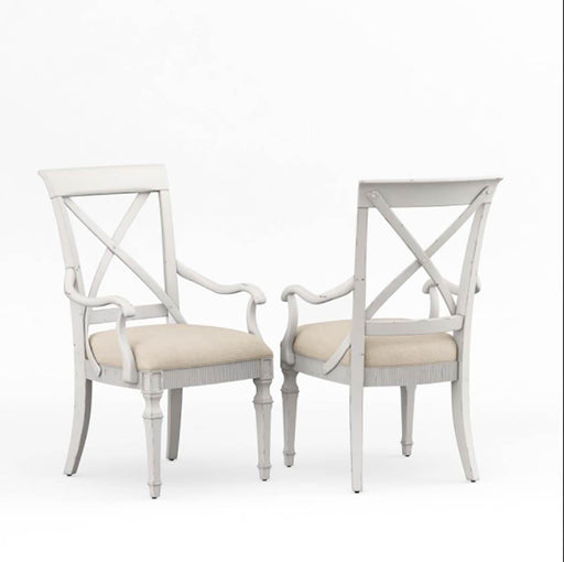 Furniture Palisade Arm Chair in White (Set of 2) image