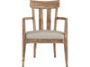 Furniture Passage Arm Chair Slat Back in Light Oak (Set of 2) image